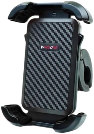 Windone Bike Phone Holder, Motorcycle Phone Mount, Handlebar Phone Mount for Bicycle Scooter, Bike Accessories Compatible with 4.7"~6.7" iPhone, All Smartphones, Black