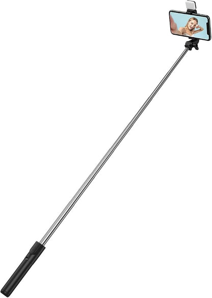 Tianle Selfie Stick with Fill Light, 40 Inch Phone Tripod Extendable Cell Phone Tripod Stand with Wireless Remote and Phone Holder Compatible with iPhone Android for Selfie, Video Recording, Photo