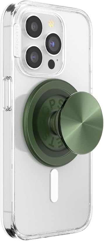 PopSockets Phone Grip for MagSafe, Magnetic Holder, Phone Stand, Green - Alum Radial Love