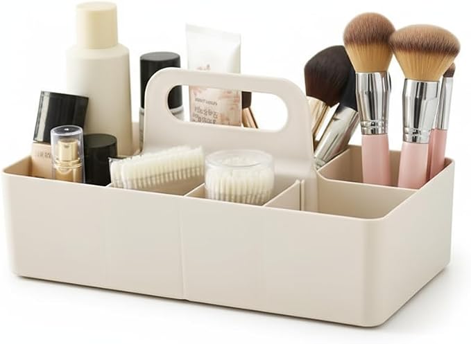 dinrgo Bath caddy for baby,Bathroom Makeup organizer Countertop with Handle,Skincare Caddy for Vanity,Storage Box,bathtub storage,Bathroom Trays,Shower Caddies,Baby Bath Toy Organizer,Desktop storage