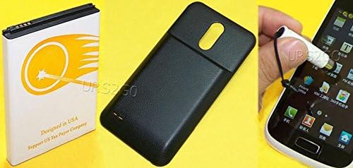 High Power 8000mAh Extended Spare Battery Thicker Black Cover Stylus Compatible with LG Stylo 3 Plus MP450 MetroPCS Smartphone
