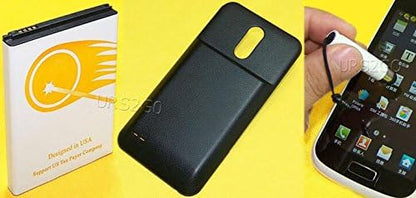 High Power 8000mAh Extended Spare Battery Thicker Black Cover Stylus Compatible with LG Stylo 3 Plus MP450 MetroPCS Smartphone
