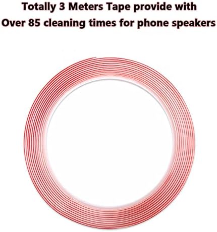 Cell Phone Cleaning Kit Accessories, Cleaner Tape for Phone Speaker and Receiver, Cleaning Stickers Dust Remover Compatible with Airpods, Samsung, iPhone, Pixel, Mobile Phone