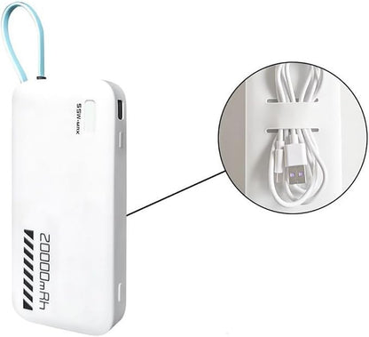Mobile Power Silicone Case for CUKTECH CP25 20000mah 55W Power Bank Protective Case Power Source Sleeve (White)