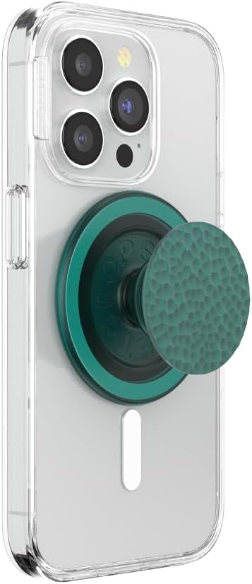 PopSockets Phone Grip for MagSafe, Magnetic Holder, Phone Stand, Green - Enamel Hammered Fresh Pine
