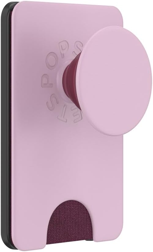 PopSockets Phone Wallet for MagSafe, Phone Card Holder with Grip, Pink - Blush Pink