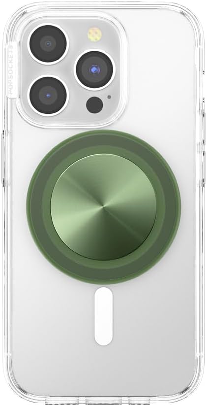 PopSockets Phone Grip for MagSafe, Magnetic Holder, Phone Stand, Green - Alum Radial Love
