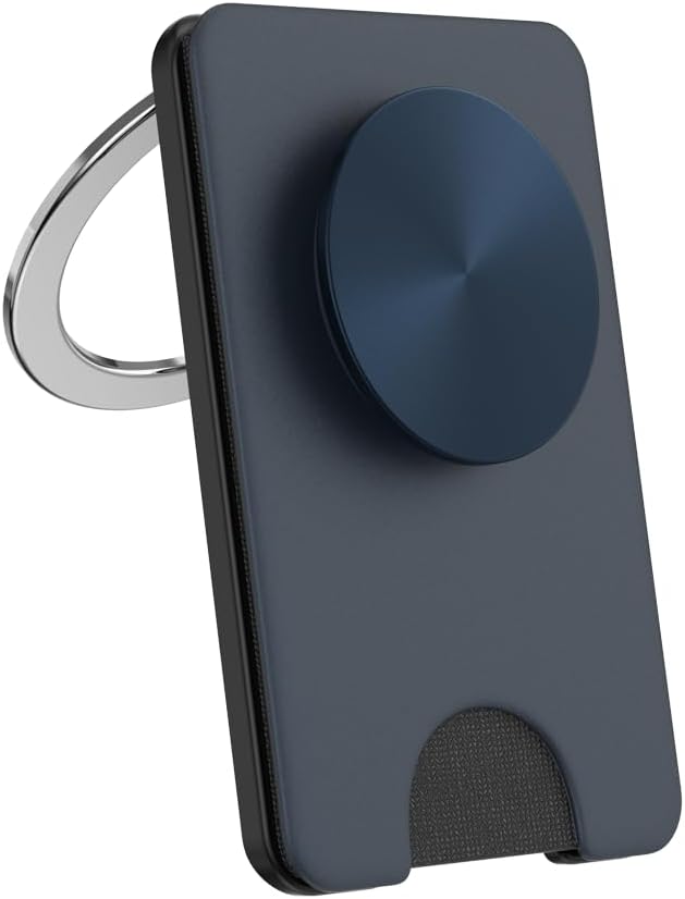 PopSockets Kick-Out Wallet for MagSafe, Adjustable Kickstand, Magnetic Stand, Navy Blue - Navy