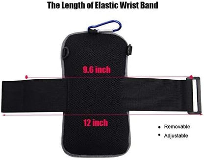 Sport Running Armband Wristband Cell Phone Holder Pouch Case Crossbody Shoulder Purse Arm Bag for iPhone 13 12 Pro Max Samsung Galaxy S21 FE S20 S22 Ultra Note 10+ Plus A03S A12 Google Pixel 6 (Black)