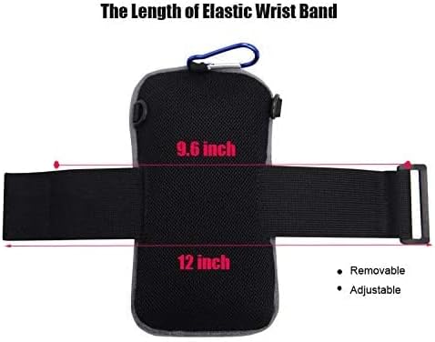 Sport Running Armband Cell Phone Holder Crossbody Purse Bag Belt Pouch Arm Bag for Samsung Galaxy A15 A25 A35 A55 A04e A03s A13 iPhone 15 14 13 Pro Max Moto G Stylus 5G 2024 Google Pixel 8a 9 (Black)