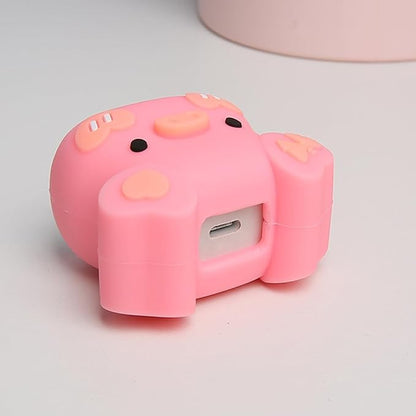 Compatible with Apple 20W/18W USB-C Adapter Charger, 3D Cartoon Protective Case for iPhone 20W USB-C Power Adapter Charger Fast Lightning Cable Cable Cover (Bowknot Pig)