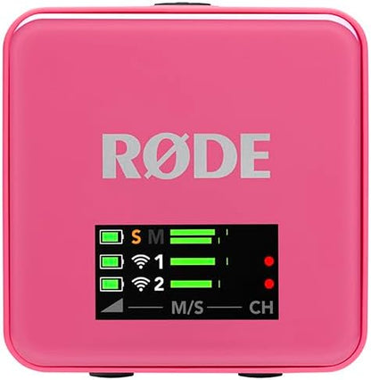 RØDE Wireless GO (Gen 3) – Compact Wireless Mic – Pristine Audio, 32-bit Float Recording, Automatic Level Control, for Phones, Cameras and Computers (Pink)