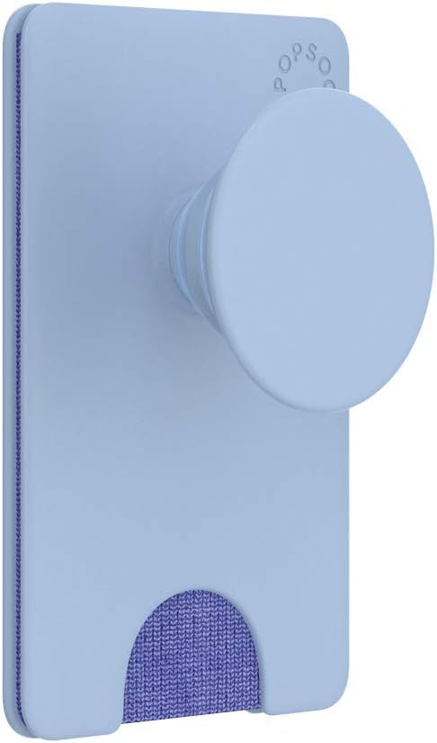 PopSockets Adhesive Phone Wallet and Card Holder with Grip, Light Blue - Cornflower Blue