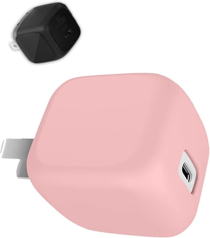 Silicone Protective Case for Belkin 45W USB C Charger Block, Full-Body Protective Cover with Precise Cutouts, Shockproof Dustproof Charging Protector Sleeve & Scratch-Resistant Sleeve (Pink)