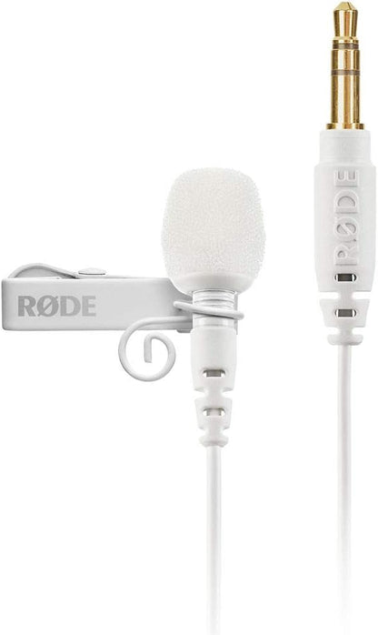 RØDE Lavalier GO Professional Lavalier/Lapel Microphone Broadcast, Filmmaking, Content Creation, Location and Studio Voice Recording – White