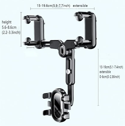 Ultra-Strong Suction Cup Phone Mount for Car - Anti-Shock & Noiseless Dashboard & Windshield Holder, 360° Adjustable Hands-Free Mount for All Smartphone (03)
