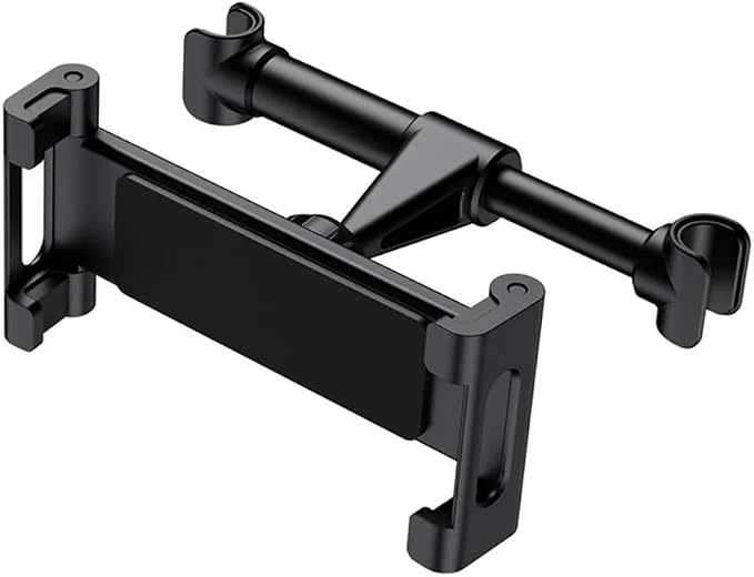 Tablet Holder for Car Headrest, Car Holder for 4.7-13'' Tablet or Phone Holder Back Seat Headrest Mounting Holder for iPad Pro 12.9-Black Buckle