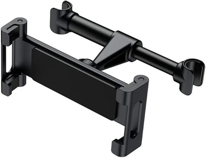 Tablet Holder for Car Headrest, Car Holder for 4.7-13'' Tablet or Phone Holder Back Seat Headrest Mounting Holder for iPad Pro 12.9-Black Buckle
