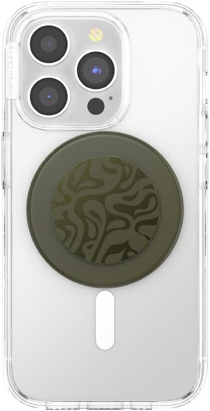 PopSockets Phone Grip for MagSafe, Magnetic Holder, Phone Stand, Green - Alum Swirl