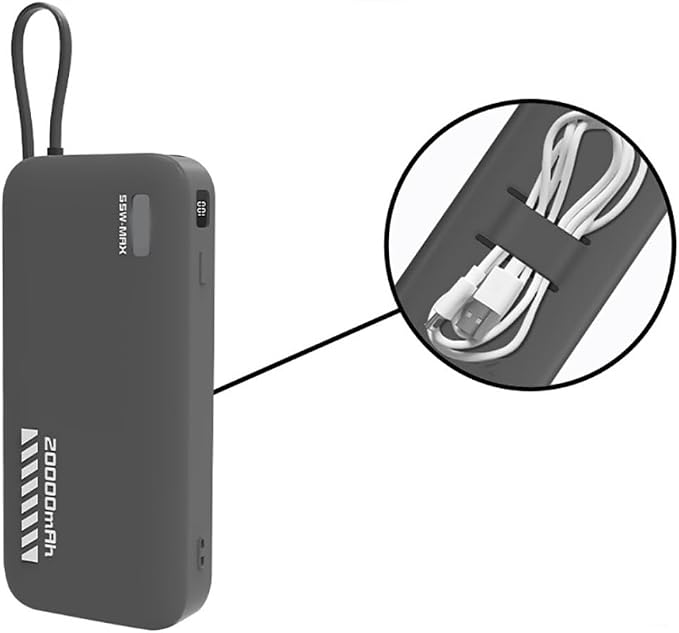 Mobile Power Silicone Case for CUKTECH CP25 20000mah 55W Power Bank Protective Case Power Source Sleeve (Gray)