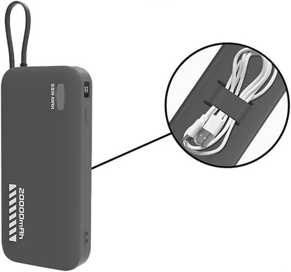Mobile Power Silicone Case for CUKTECH CP25 20000mah 55W Power Bank Protective Case Power Source Sleeve (Gray)