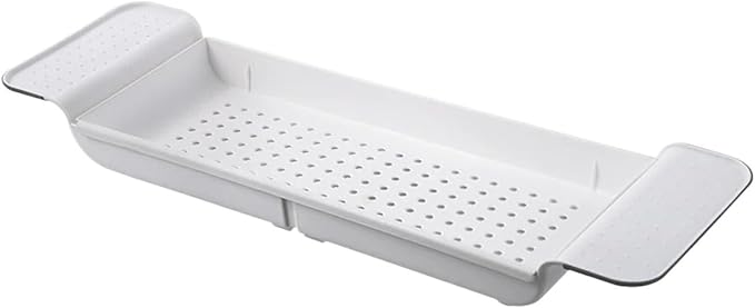 Expandable Bathtub Tray Adjustable Bathtub Storage Shelf Holder For Book Wine Phone Multifunctional Bathroom Tub Rack