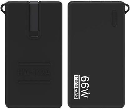 Silicone Protective Case for Huawei 12000mAh 66W Power Bank Soft Shockproof Dustproof Protective Sleeve Power Bank Ultra Thin Full Protection Case (Black)