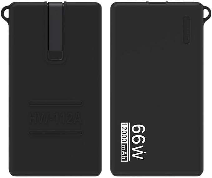 Shockproof Elastic Silicone Cover for Huawei 12000mAh 66W Power Bank Protective Case Dustproof Anti-Scratch Drop-Resistant Anti-Abrasion Sleeve Accessories (Black)