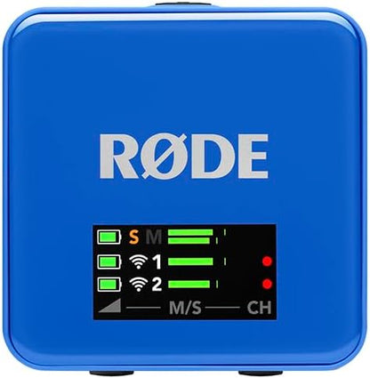 RØDE Wireless GO (Gen 3) – Compact Wireless Mic – Pristine Audio, 32-bit Float Recording, Automatic Level Control, for Phones, Cameras and Computers (Cobalt)