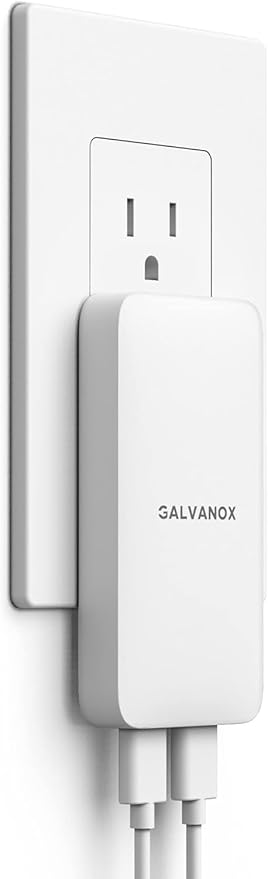 (3 Pack) Galvanox Dual USB-C Flat Wall Charger - Fast Charging Ultra Slim Outlet Plug, Multi Port Type C for iPhone 13, 14, iPhone 15 Pro Max and Samsung Galaxy Phones (20W)