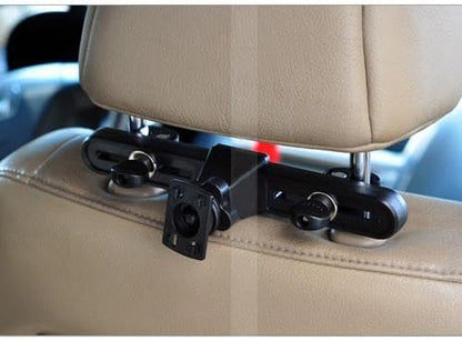 Car Headrest Mount Holder Seat Back Compatible with Samsung Galaxy Tab S9 FE/S7 FE/S9 FE Plus, Cradle Swivel Tablet Dock