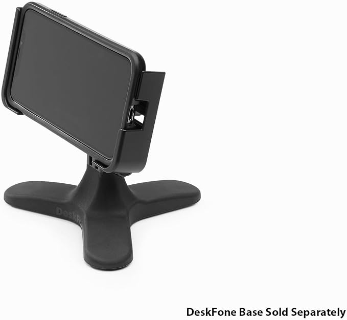 WeatherTech DeskFone Two View Universal Phone Holder for Flat Surfaces, Office, Kitchen, Nightstand - Rose Gold Metal Knobs