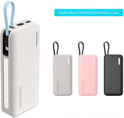 Silicone Protective Case for CUKTECH CP25 20000mAh Power Bank Long Lasting Protection and Full Functional Access (Gray)