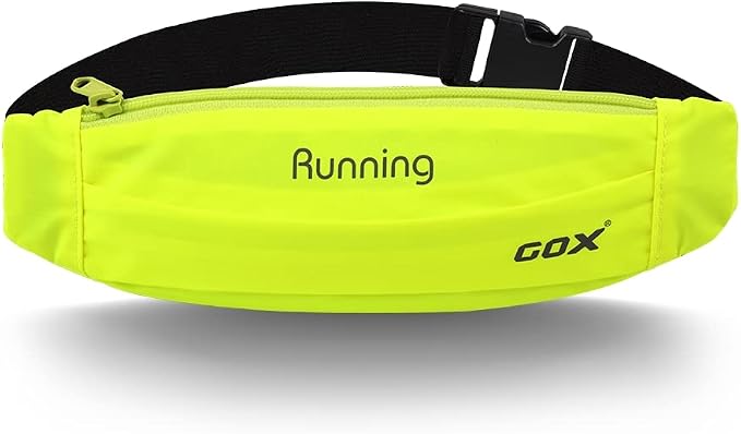GOX Running Belt Small Waist Packs Slim Fanny Pack for Women Lightweight Waterproof Hip Pack Money Safe Bag in Pants Phone Holder Ultra Running Pouch (green)
