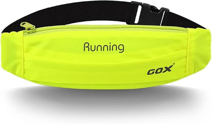 GOX Running Belt Small Waist Packs Slim Fanny Pack for Women Lightweight Waterproof Hip Pack Money Safe Bag in Pants Phone Holder Ultra Running Pouch (green)