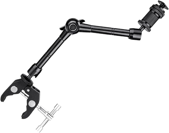 Adjustable Clip on Phone Holder Stand Rotatable Arm Mobile Phone Mount for Desk Car Bedroom Office Hands Free Viewing
