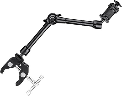 Adjustable Clip on Phone Holder Stand Rotatable Arm Mobile Phone Mount for Desk Car Bedroom Office Hands Free Viewing