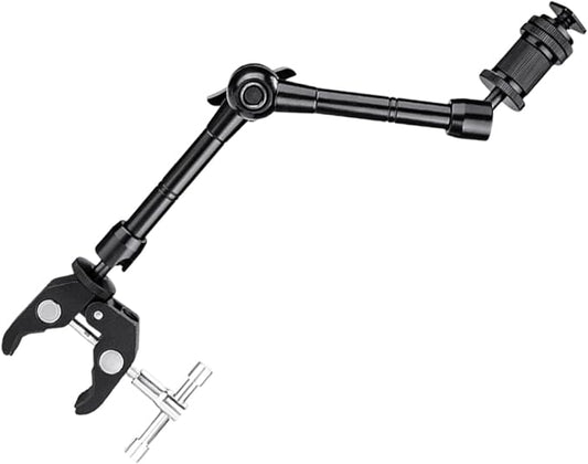 Adjustable Clip on Phone Holder Stand Rotatable Arm Mobile Phone Mount for Desk Car Bedroom Office Hands Free Viewing