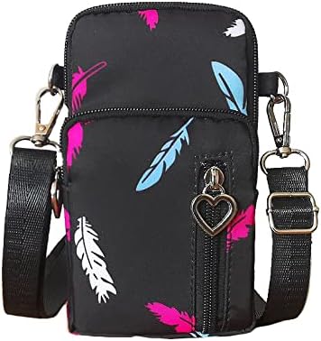 Zipper Crossbody Bag, Women Shoulder Pouch Wallet Purse Armband for iPhone 14 13 12 11 XR Samsung Galaxy S22 S21 FE Pixel 6