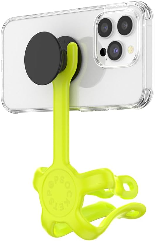 PopSockets Flexible Phone Mount & Stand, Neon Yellow - Chartreuly