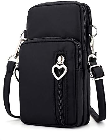 Zipper Crossbody Bag, Women Shoulder Pouch Wallet Purse Armband for iPhone 14 13 12 11 XR Samsung Galaxy S22 S21 FE Pixel 6
