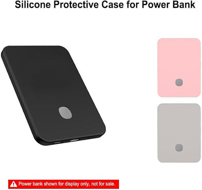 Silicone Protective Case Compatible with Xiaomi Jinsha River Magnetic Power Bank, Shockproof, Dustproof, Full Coverage, Portable Use (Grey)