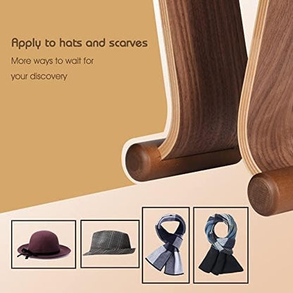 SAMDI Wood Headphone Stand, Headphone Holder Wood Headset Stand Compatible for Sony, Bose, Shure, Jabra, JBL, AKG Gaming Headphones Display et. (Walnut)