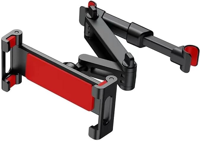 Tablet Holder for Car Headrest, Car Holder for 4.7-13'' Tablet or Phone Holder Back Seat Headrest Mounting Holder for iPad Pro 12.9-Red Fold