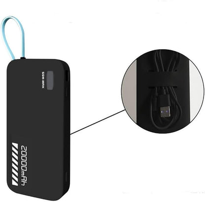 Mobile Power Silicone Case for CUKTECH CP25 20000mah 55W Power Bank Protective Case Power Source Sleeve (Black)