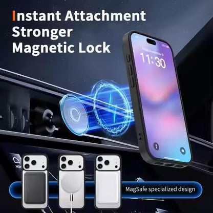 3 in 1 Phone Case for iPhone 17 with MagSafe Compatible, Clear with Pink Frame, Camera and Lens Protector, Screen Protector Included