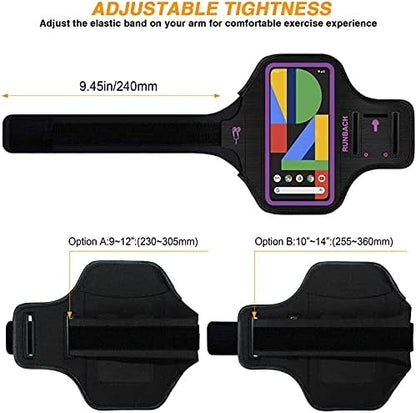 Running Armband for Google Pixel 10/10 Pro/10a/9/9 Pro/9a/8/7/6/6 Pro/5a/4XL/3a XL/3 XL, Running Exercise Case with Card Slot for Pixel(Purple)