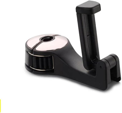 Car Headrest Hook Phone Car Holder Car Hanger for A4 B6 Seat Back Hanger Storage Hook Phone Holder Auto Fastener Clip (Beige)