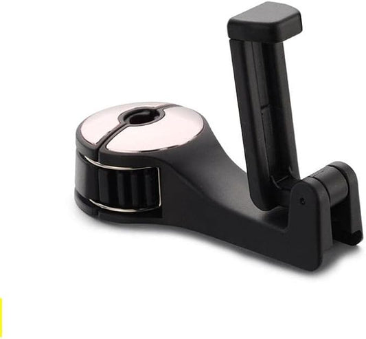 Car Headrest Hook Phone Car Holder Car Hanger for A4 B6 Seat Back Hanger Storage Hook Phone Holder Auto Fastener Clip (Beige)