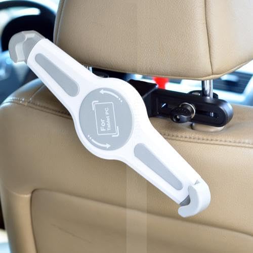 Car Headrest Mount Holder Seat Back Compatible with Samsung Galaxy Tab S9 FE/S7 FE/S9 FE Plus, Cradle Swivel Tablet Dock